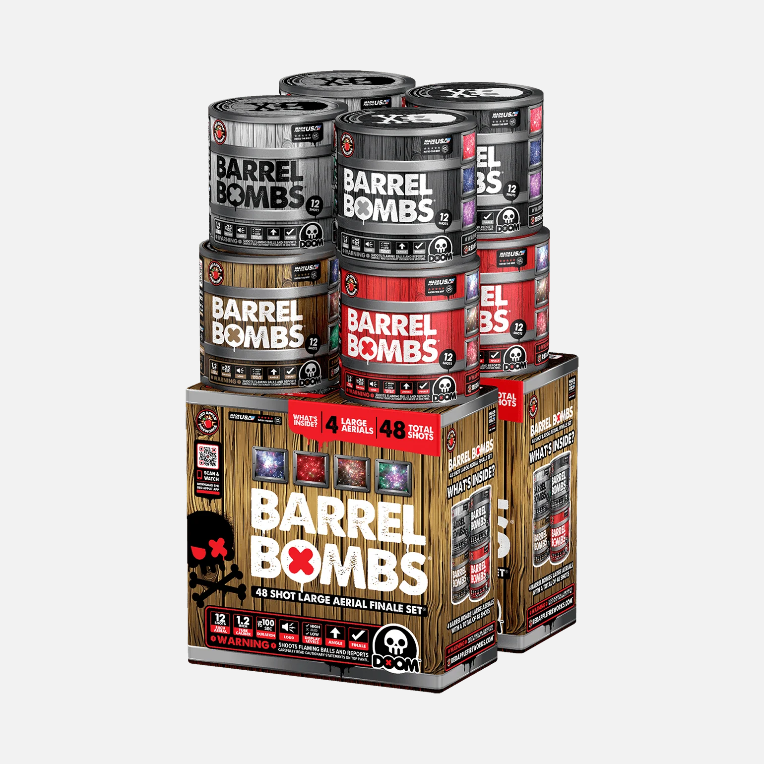 Barrel Bombs® 48-Shots Standard Aerial Finale Set® - Image 5