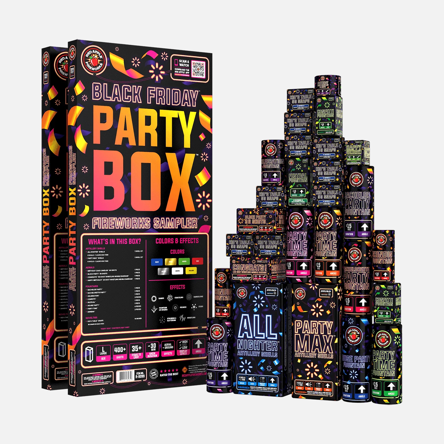 Black Friday Party Box 400 Shot Fireworks Samplers™ - Image 4