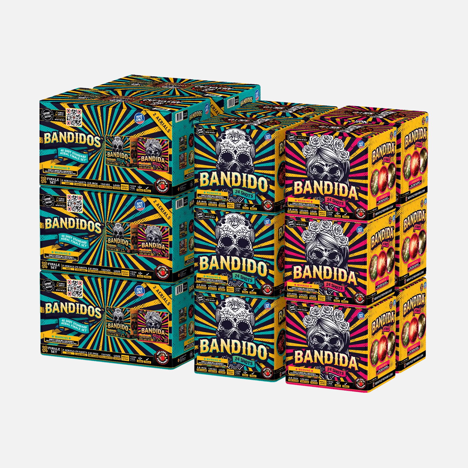 Calavera® Bandidos 48-Shots Standard Aerial Finale Sets® - Image 4