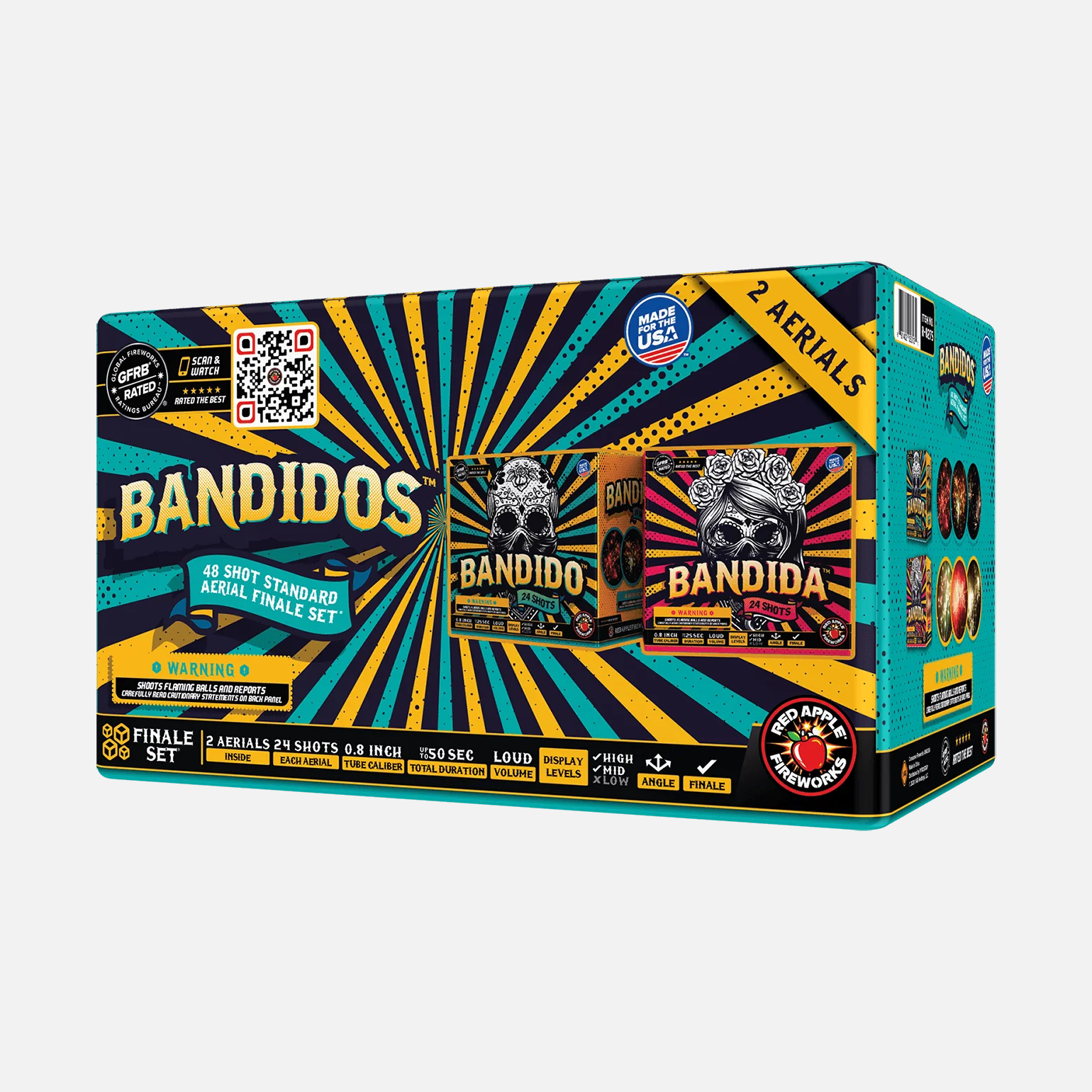 Calavera® Bandidos 48-Shots Standard Aerial Finale Sets® - Image 5