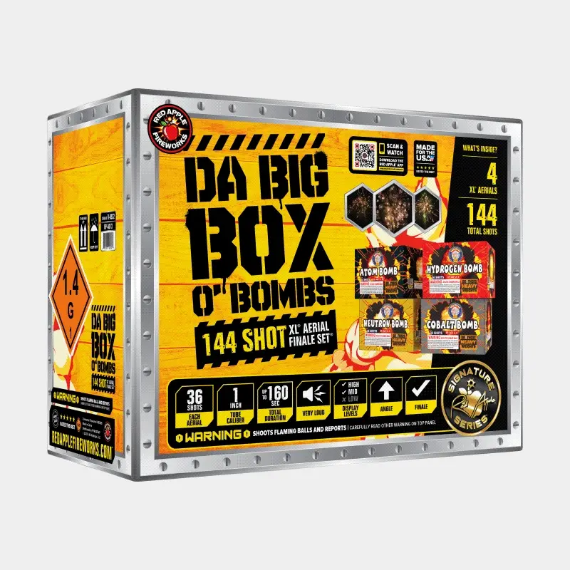 Da Big Box O' Bombs 144 Shots XL® Aerial Finale Set® by Brothers - Image 3