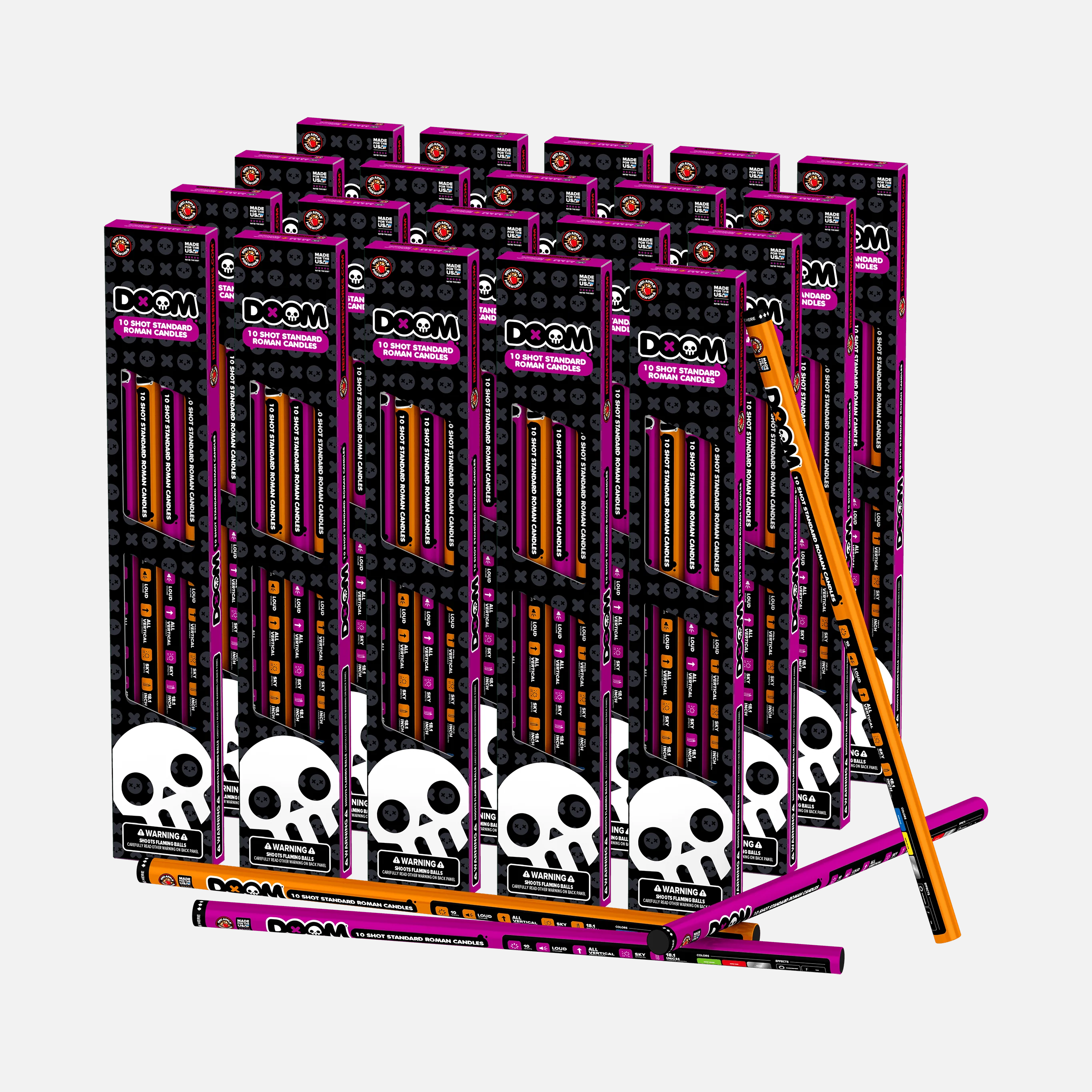 DOOM® 10 Shots Standard Roman Candles - Image 4