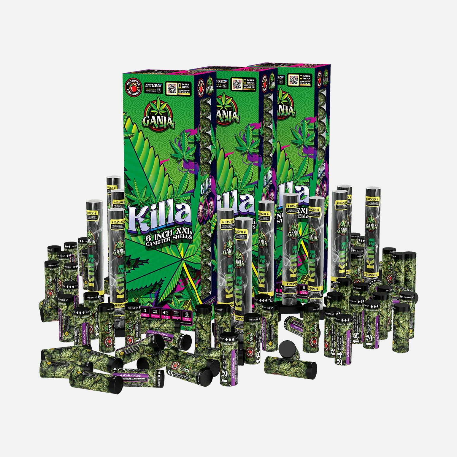 Ganja® Killa 24 Shot 6-Inch XXL™ Canister Shells - Image 4