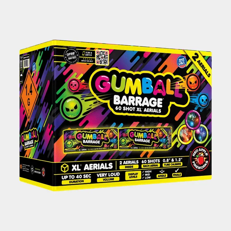Gumball® Barrage 60-Shots XL® Aerials - Image 3