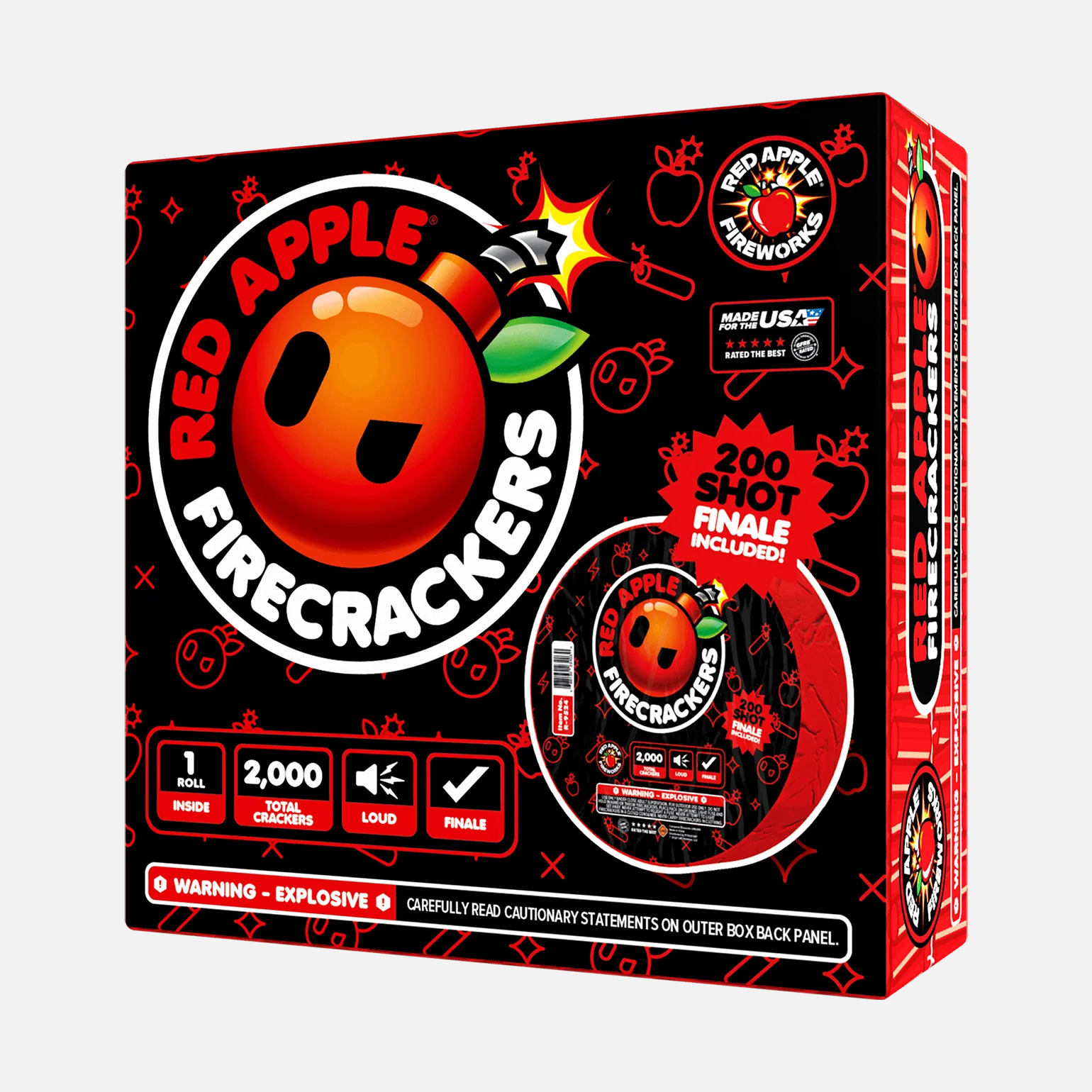 Red Apple® Bombs 2,000 Roll Flash Crackers with 200 Shot Finale - Image 5