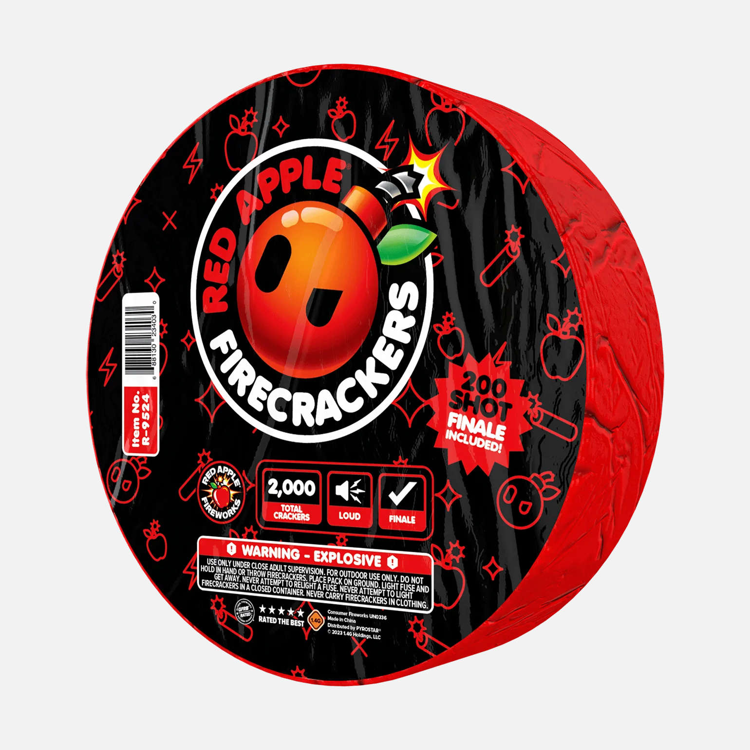 Red Apple® Bombs 2,000 Roll Flash Crackers with 200 Shot Finale - Image 6
