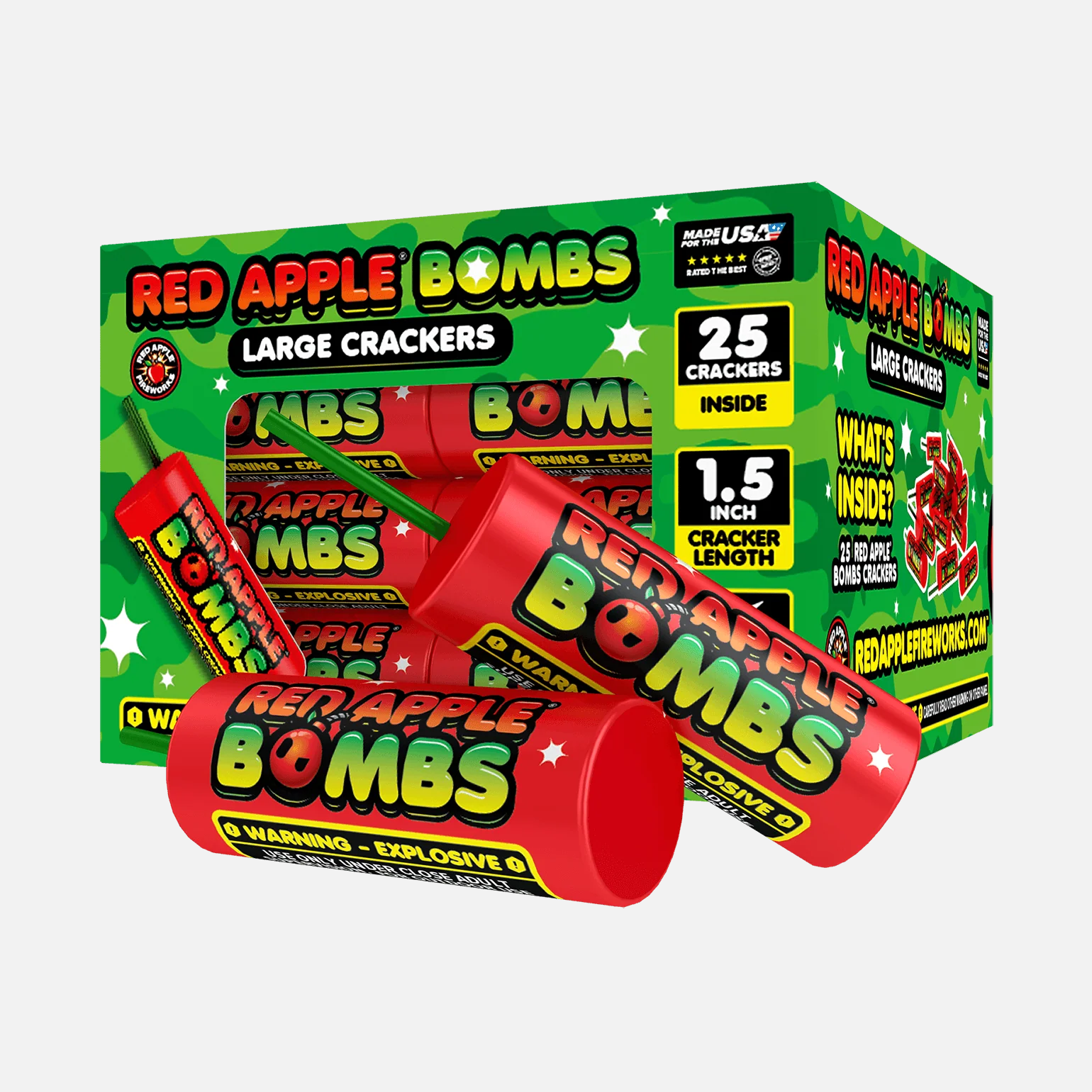 Red Apple® Bombs 25 Shot M-1000 Firecrackers in Box - Image 4
