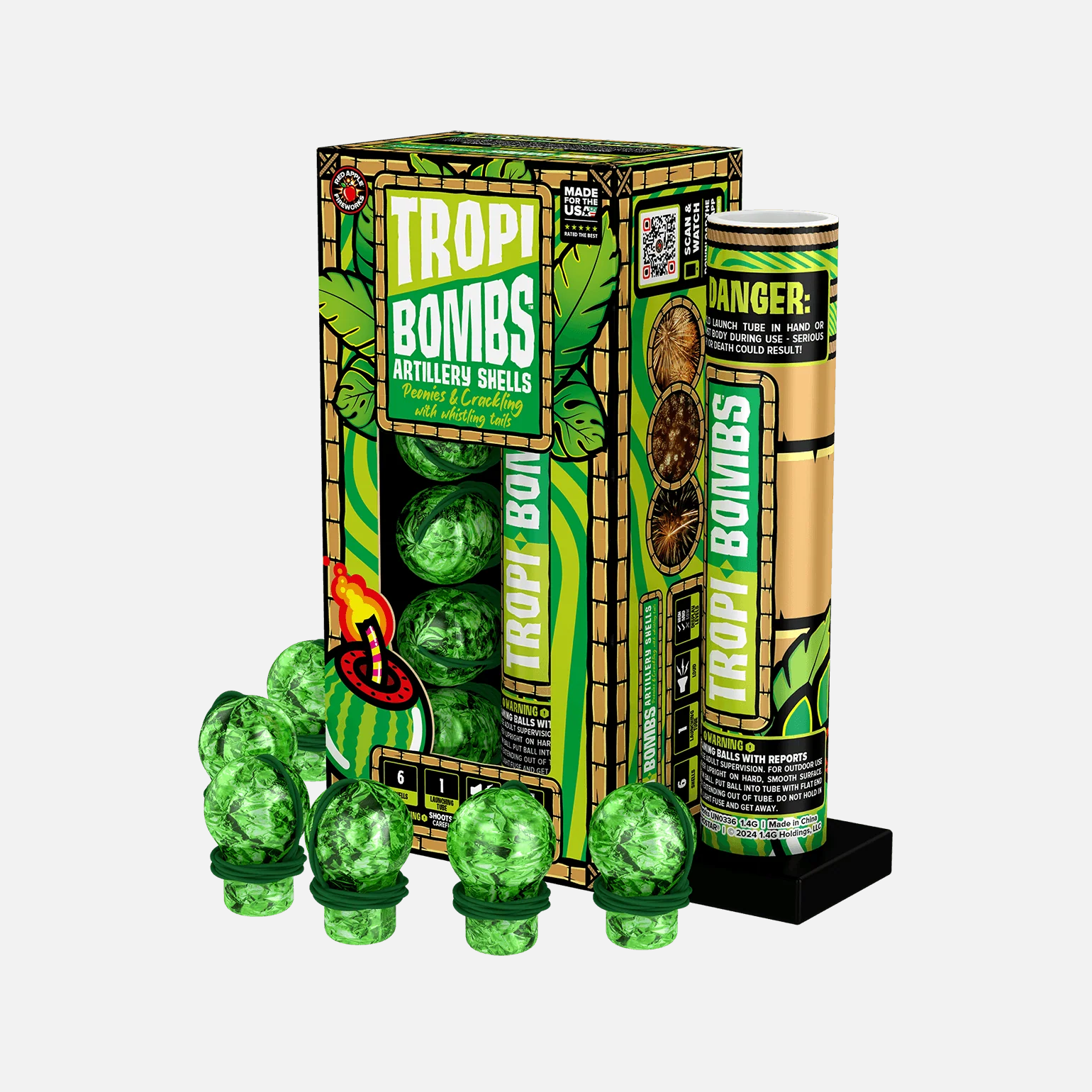 Tropi-Bombs 6 Shot Special Effect Artillery Shells - Image 7