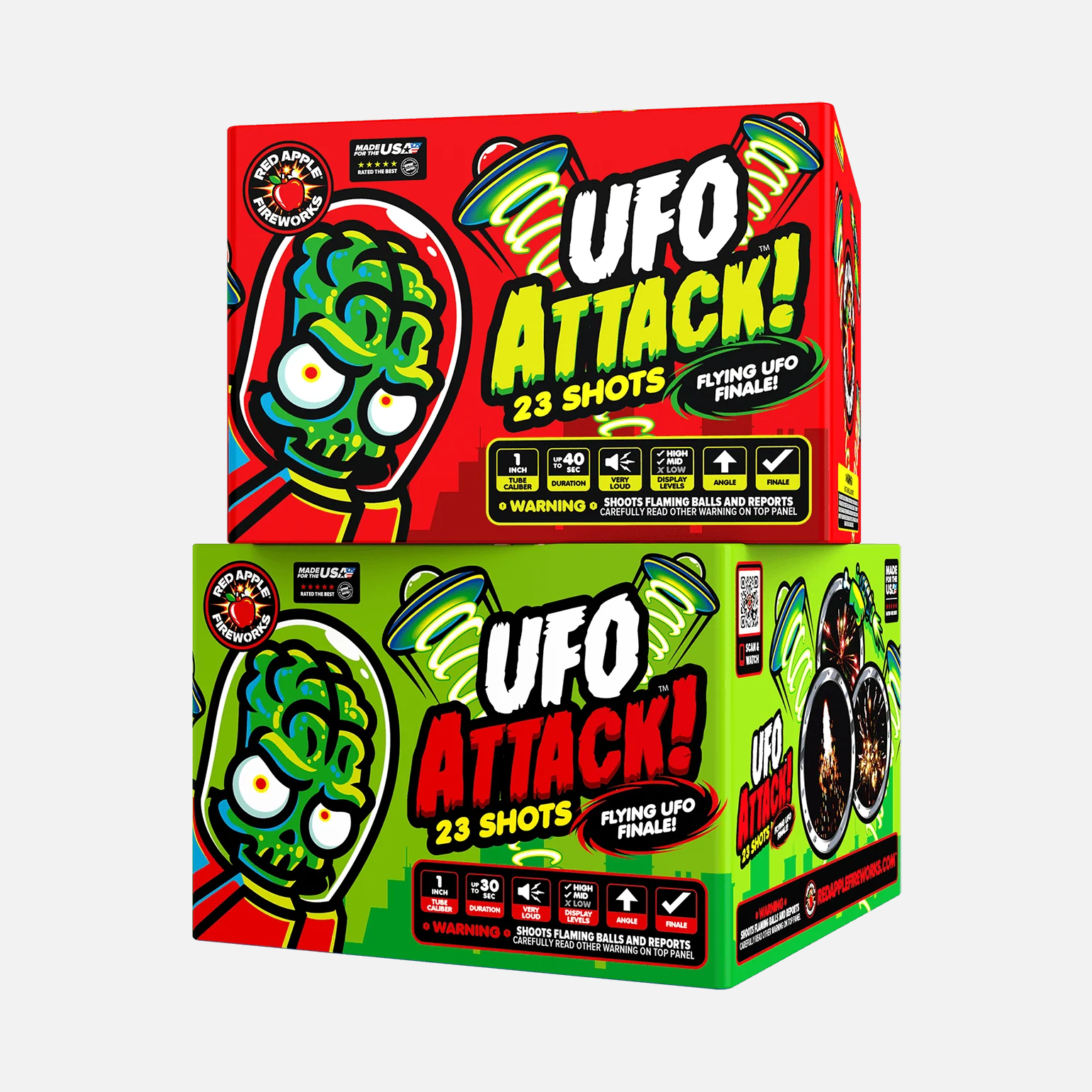 UFO Attack!™ 46 Shot XL® Aerial Finale Set® with Flying UFOs! - Image 4