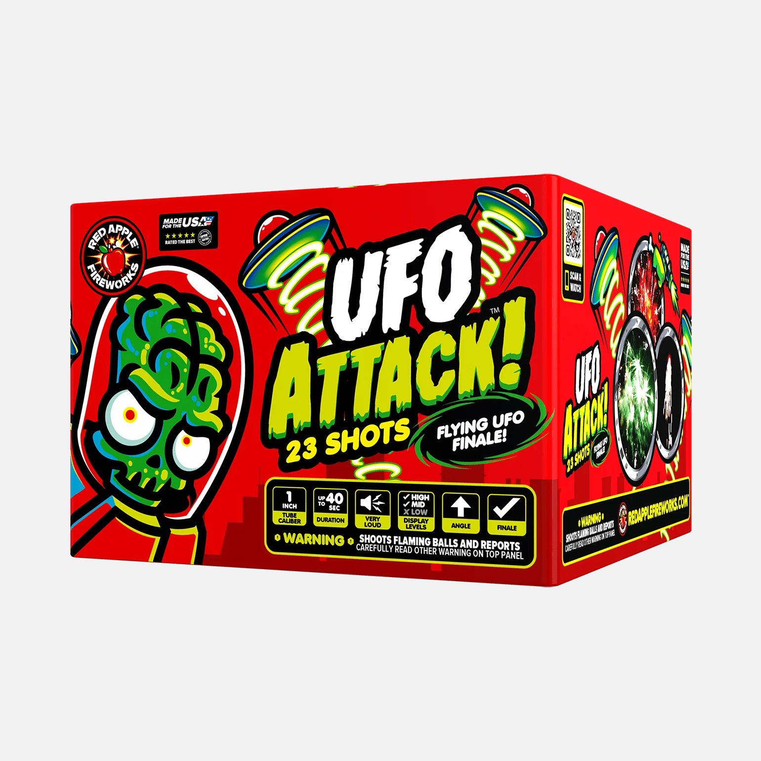 UFO Attack!™ 46 Shot XL® Aerial Finale Set® with Flying UFOs! - Image 5