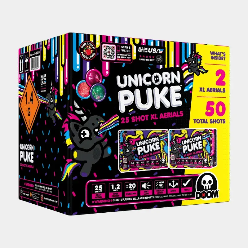 Unicorn Puke® 25 Shots XL® Aerials - Image 3