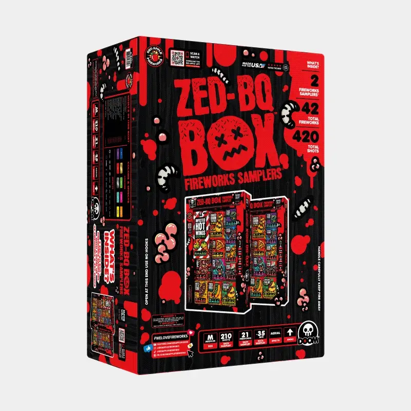 Zed-BQ™ BOX 210 Shot Fireworks Sampler® - Image 3