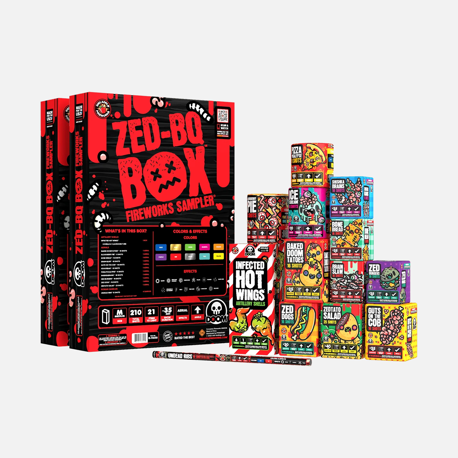 Zed-BQ™ BOX 210 Shot Fireworks Sampler® - Image 4